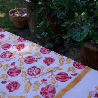 Pomegranate Yellow and Red Organza