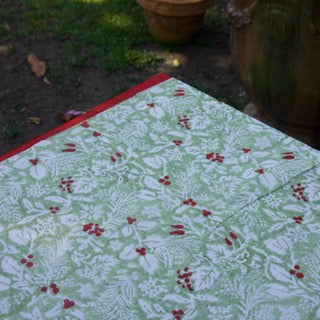 Baies de Houx Red & Green Organza