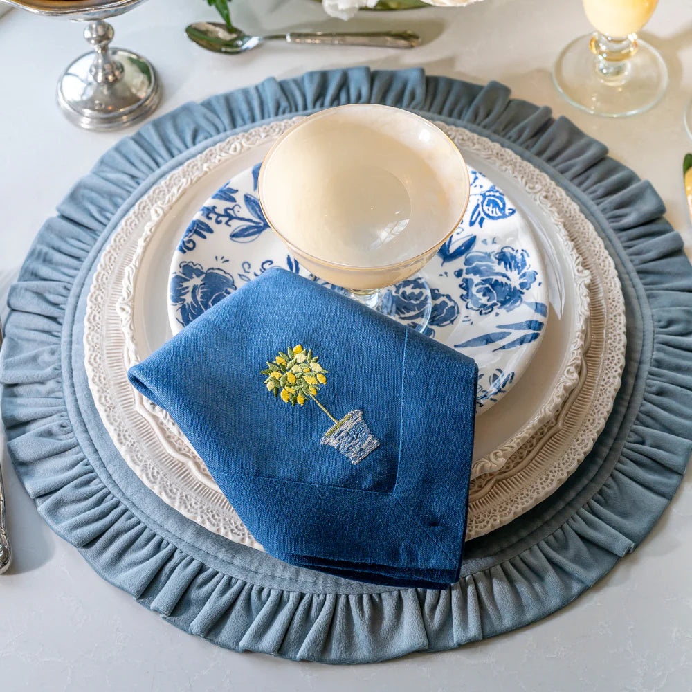 Lemon Topiary Linen Napkin (Set of 4)