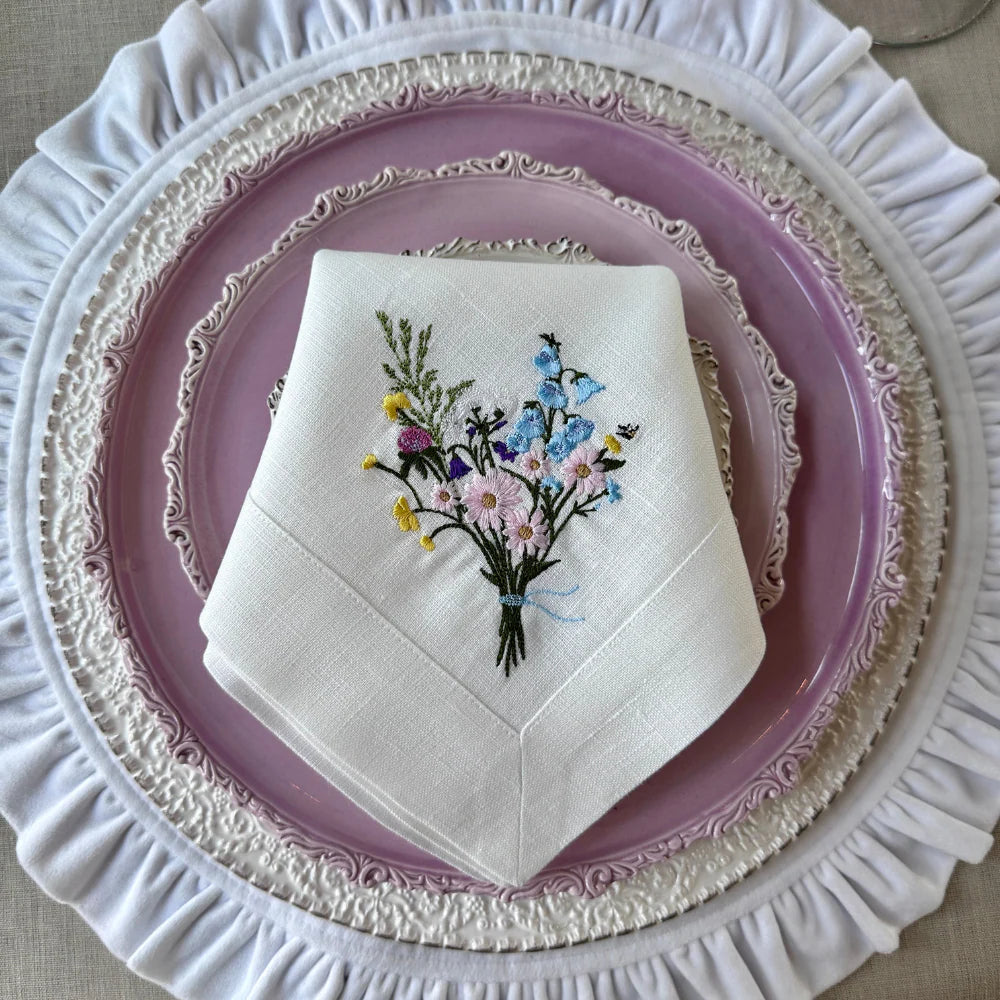 Wildflower Bouquet Linen Napkin (4ct)