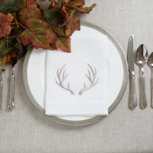 Antler Linen Tri-Fold Napkin (4ct)