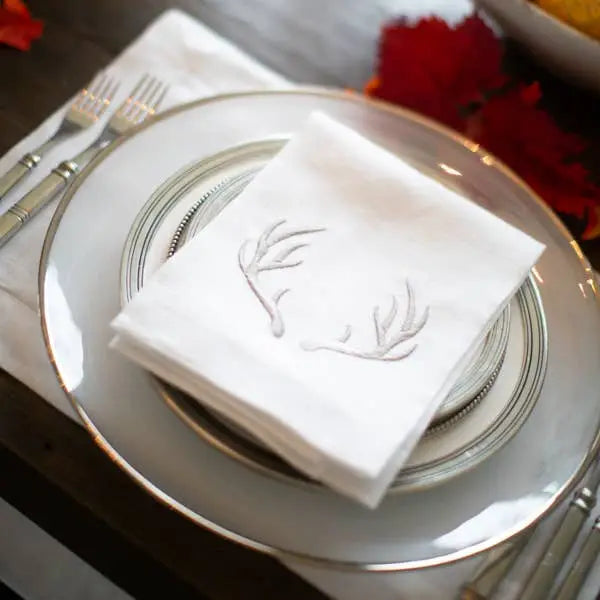 Antler Linen Tri-Fold Napkin (4ct)