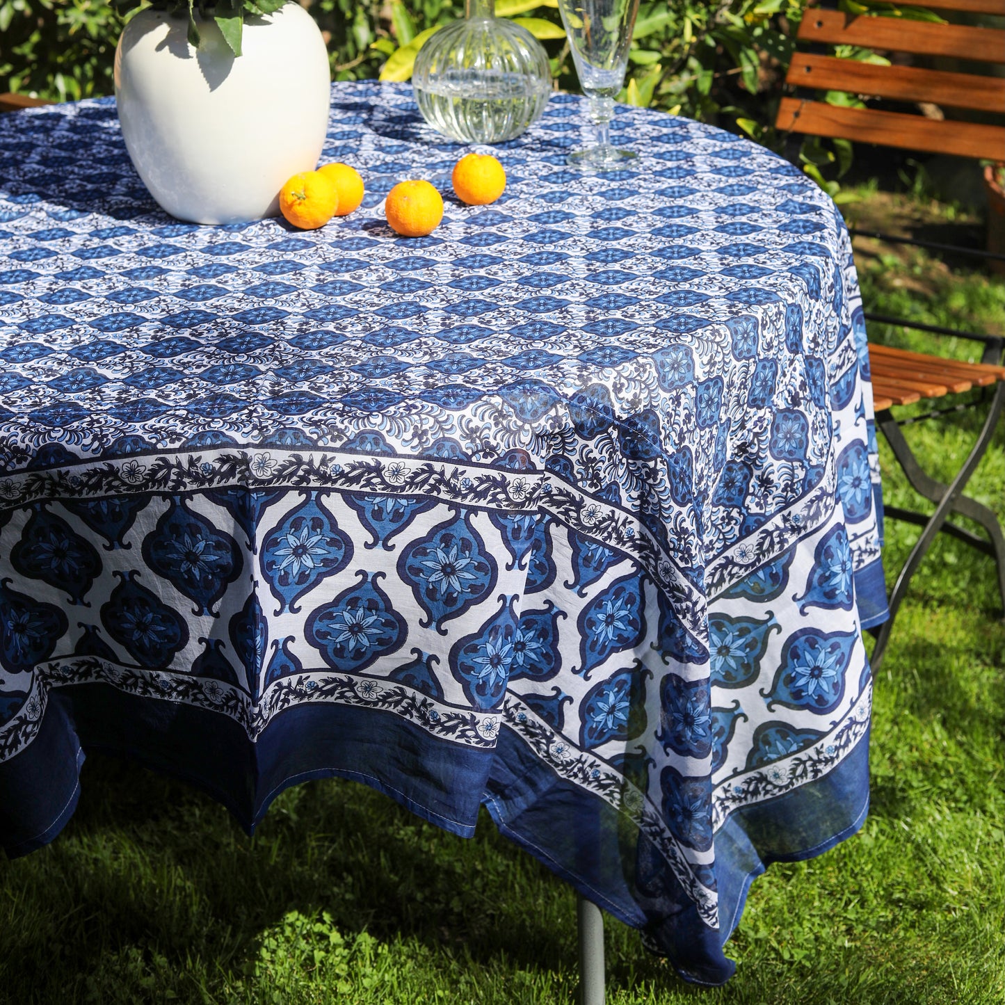 Cassis Blue Organza