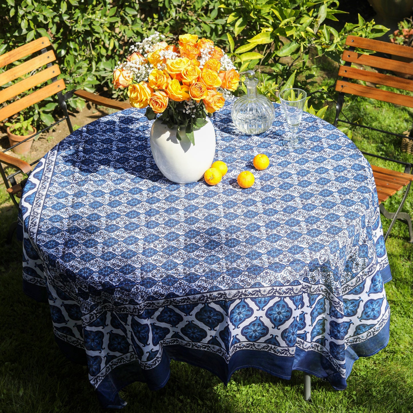 Cassis Blue Organza