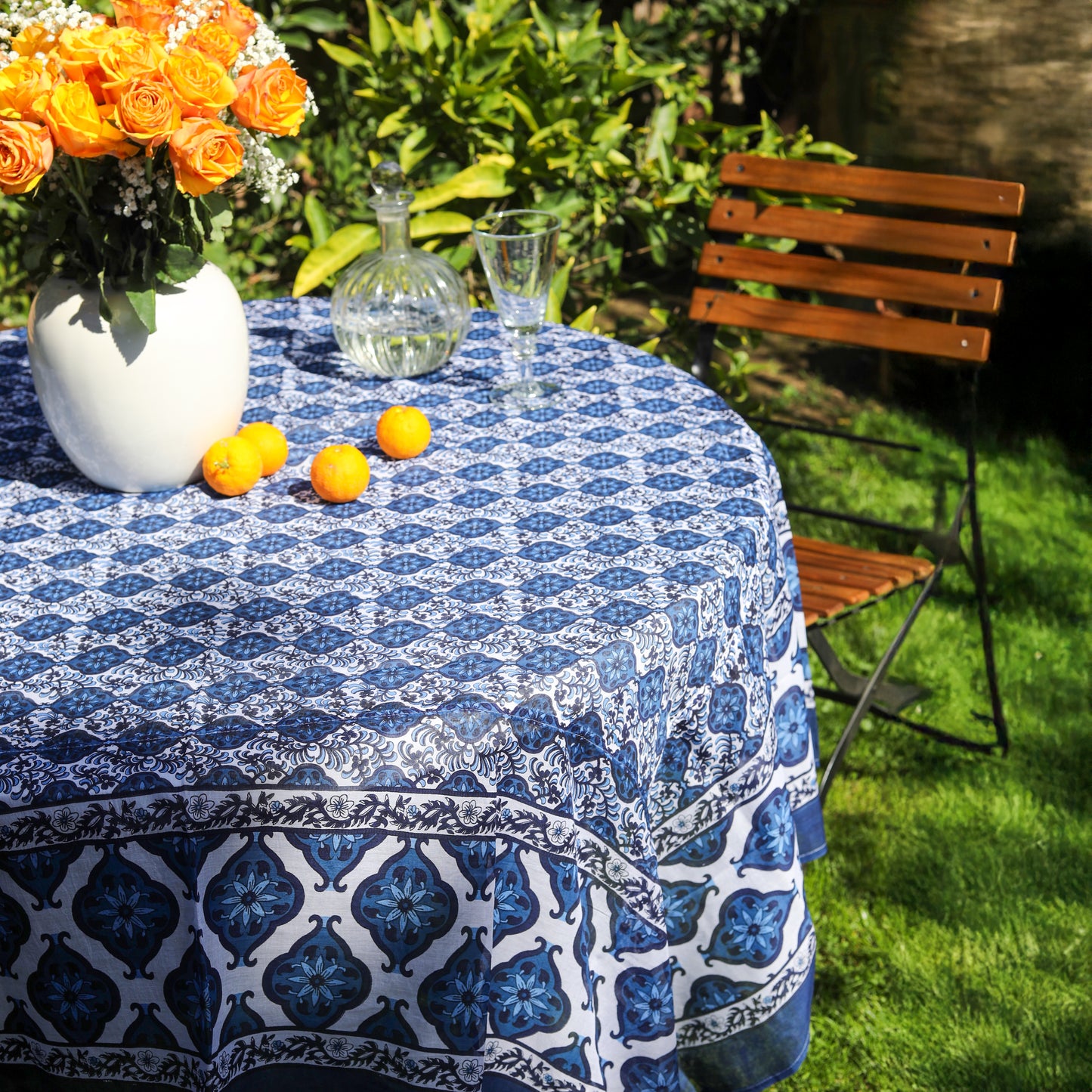 Cassis Blue Organza