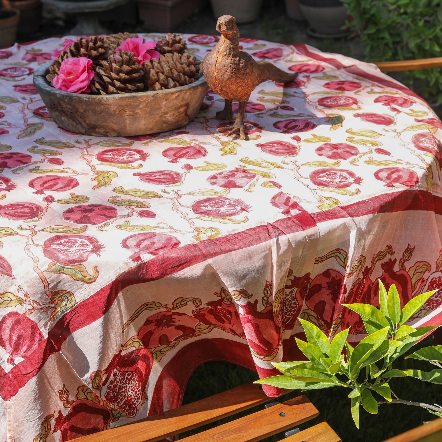 Pomegranate Red/Mustard Organza