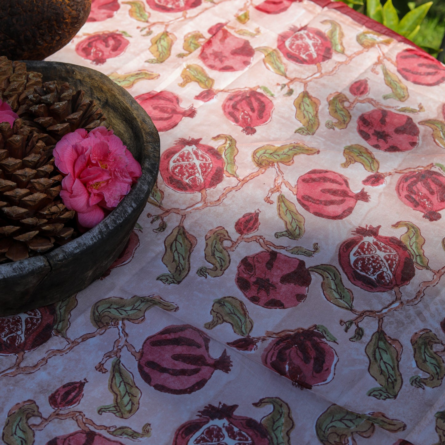 Pomegranate Red/Mustard Organza