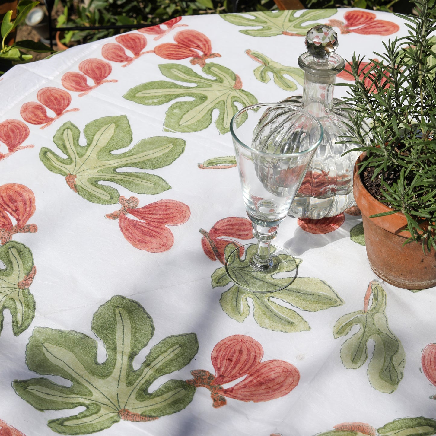 Fig Red and Green Organza