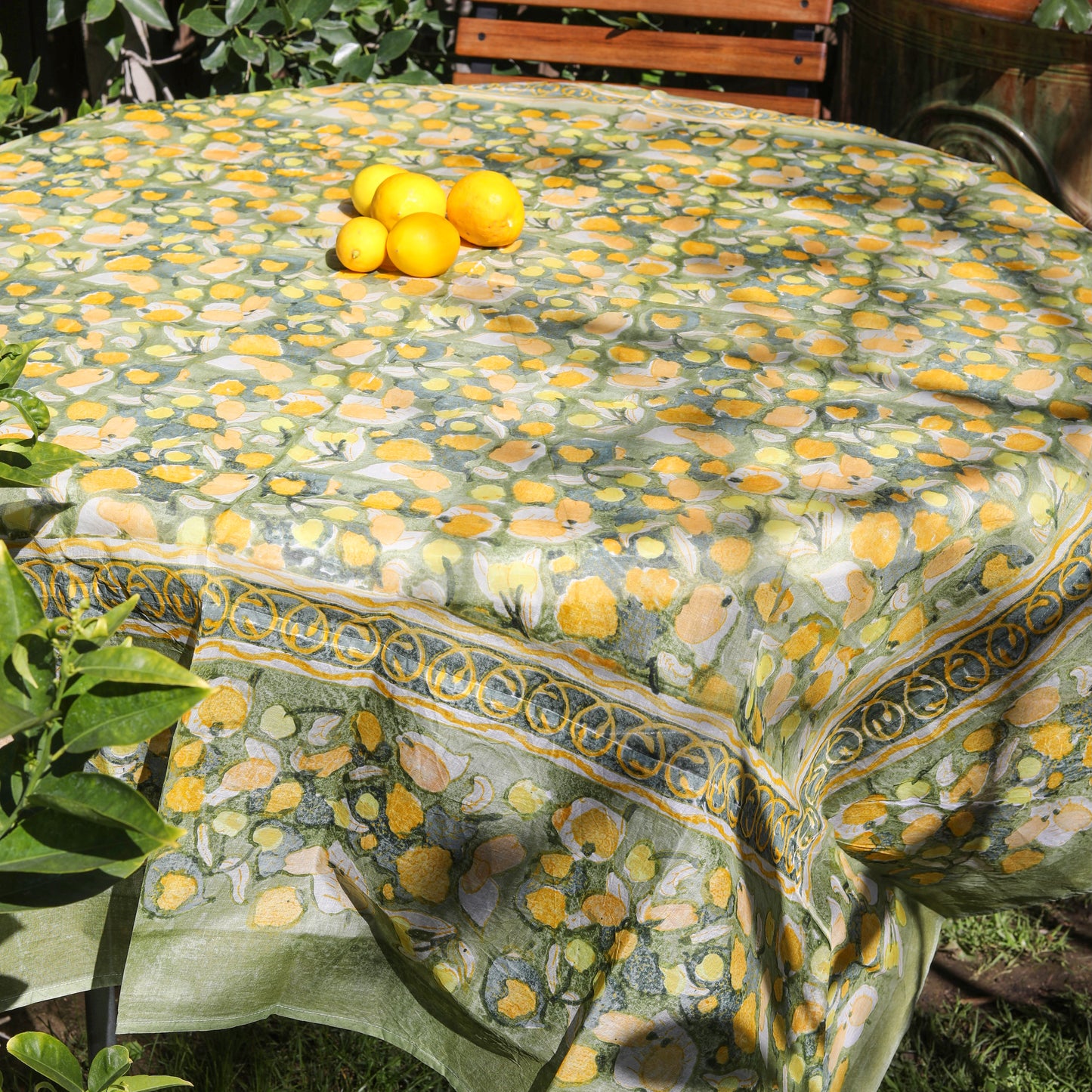 Fruit Yellow and Green Organza