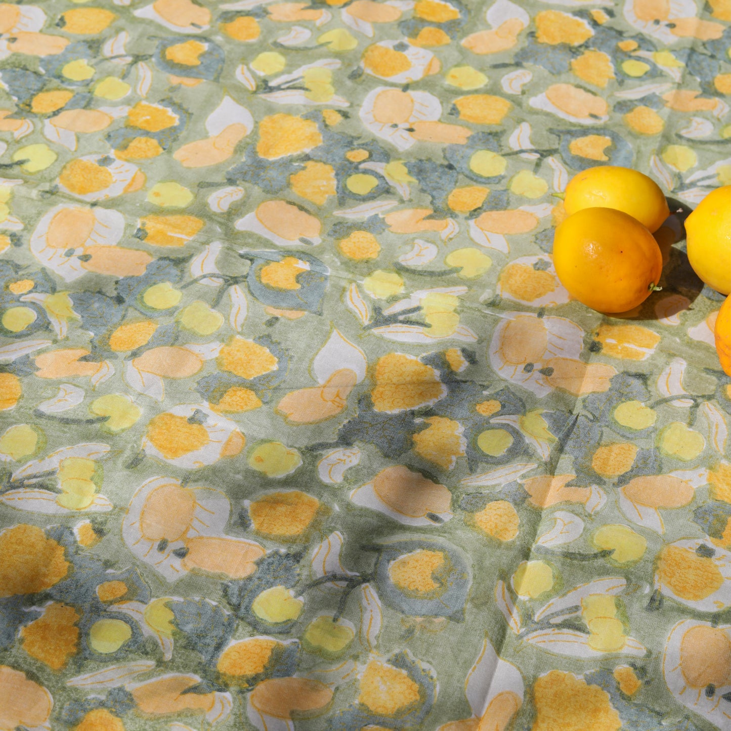 Fruit Yellow and Green Organza