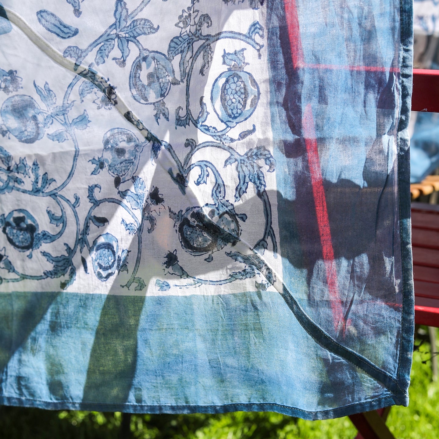 Blue Granade Organza