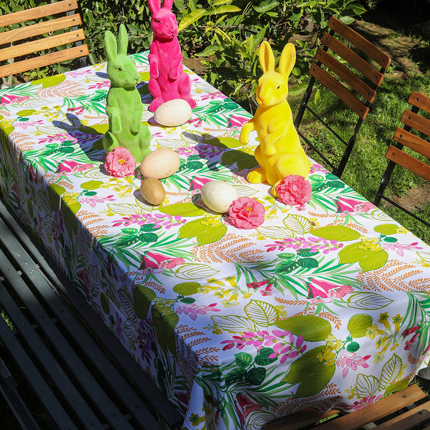Multicolor Floral Coated