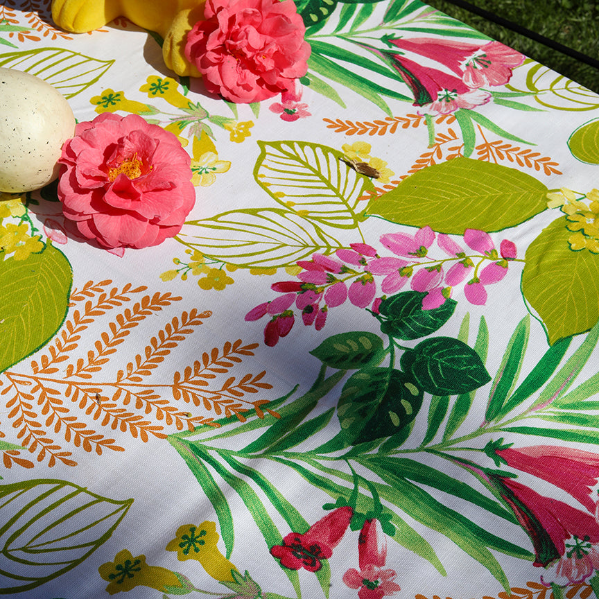 Multicolor Floral Coated