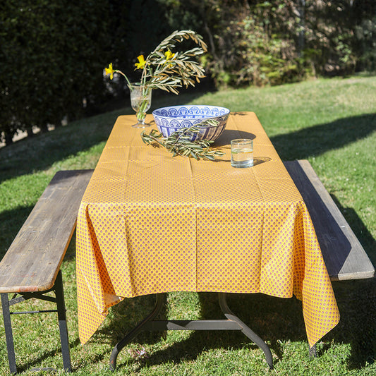 Yellow with Red Provence Bees Coated