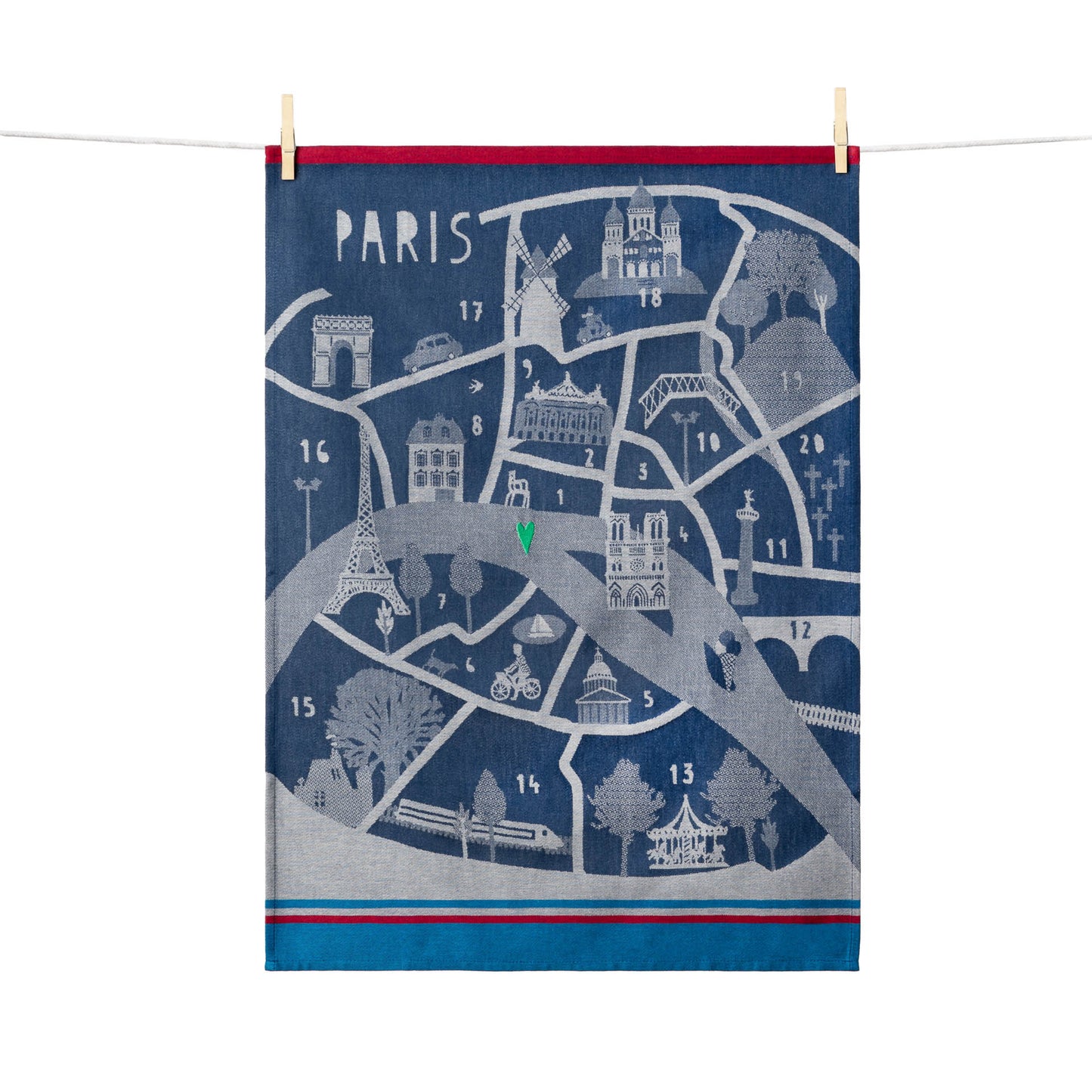 Quartiers Parisiens Dishtowel