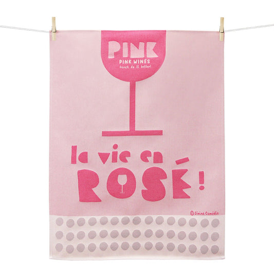 La Vie En Rosé Dishtowel