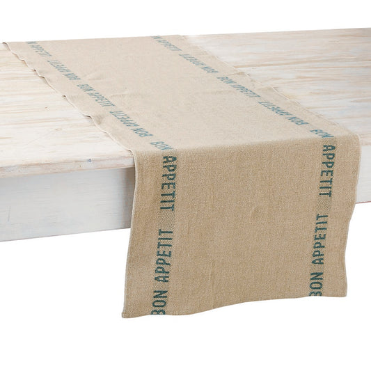 Tan Bon Appétit Table Runner