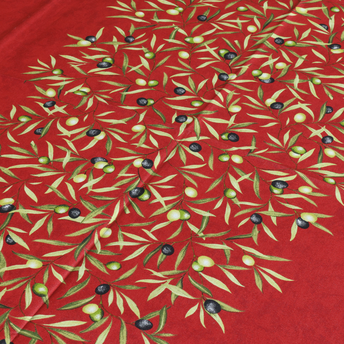 Burgundy Olive Branch Coated