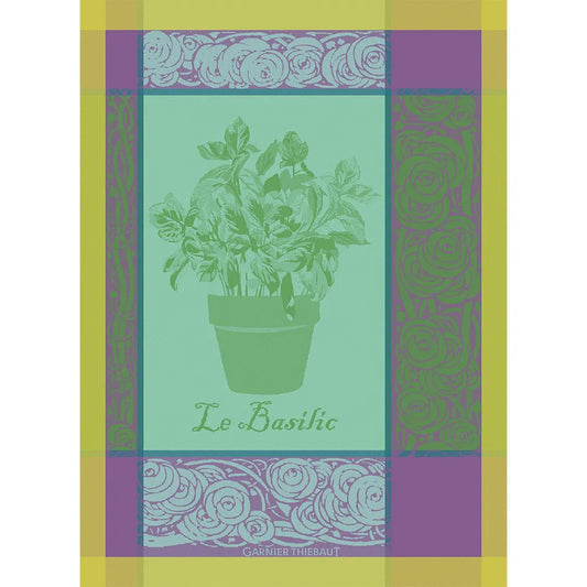 Basilic Purple Dishtowel