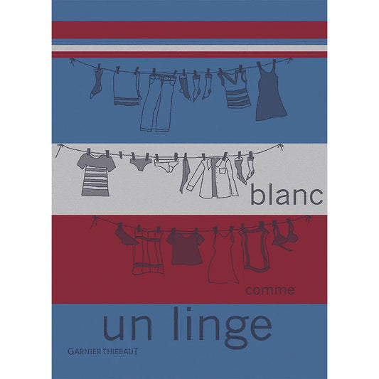Blanc Comme Un Linge Tricolore Dishtowel
