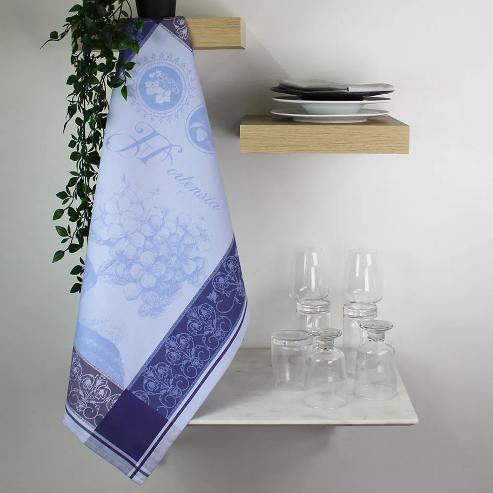 Hortensia Blue Dishtowel
