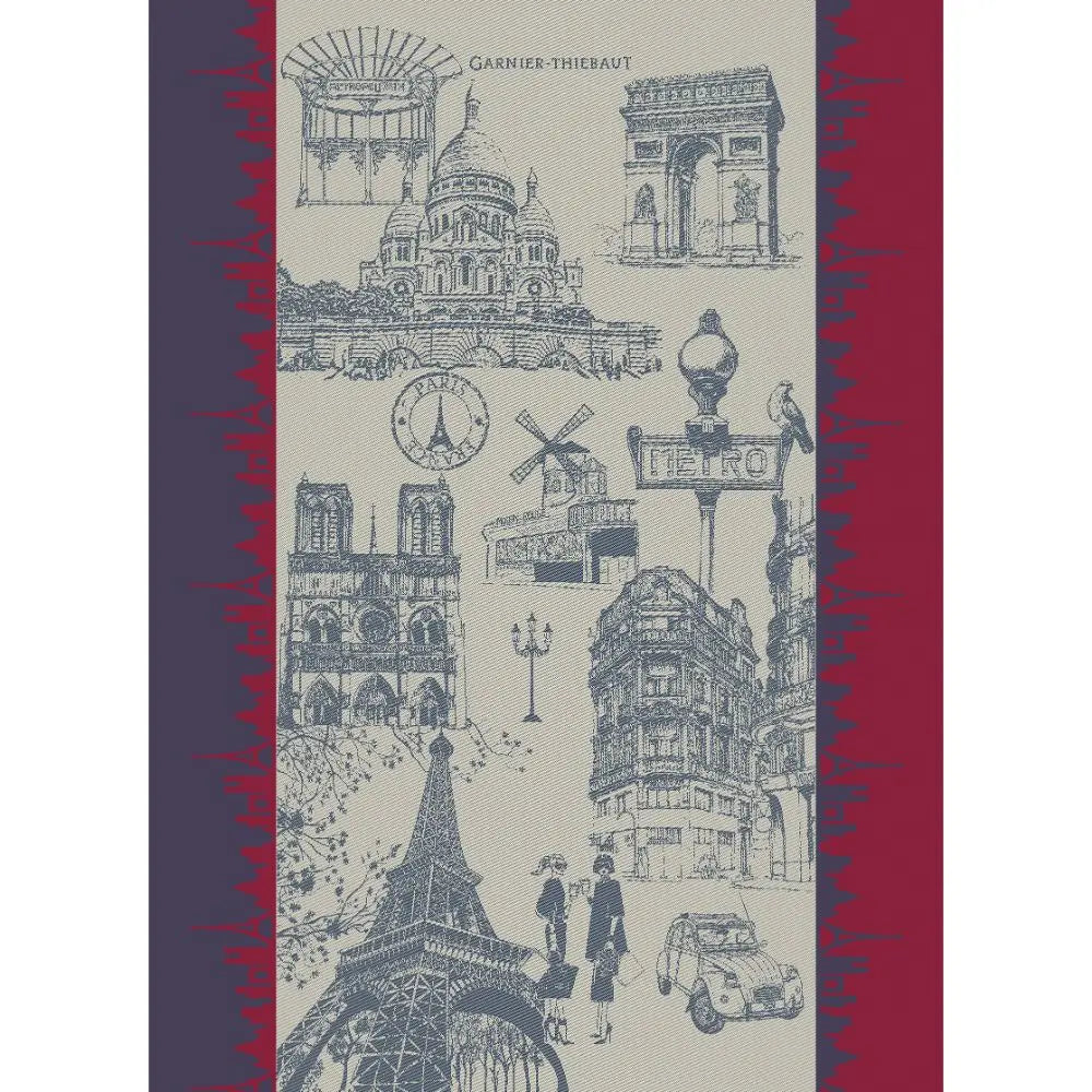 J'Aime Paris Tricolore Dishtowel