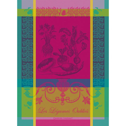 Legumes Oublies Fuchsia Dishtowel