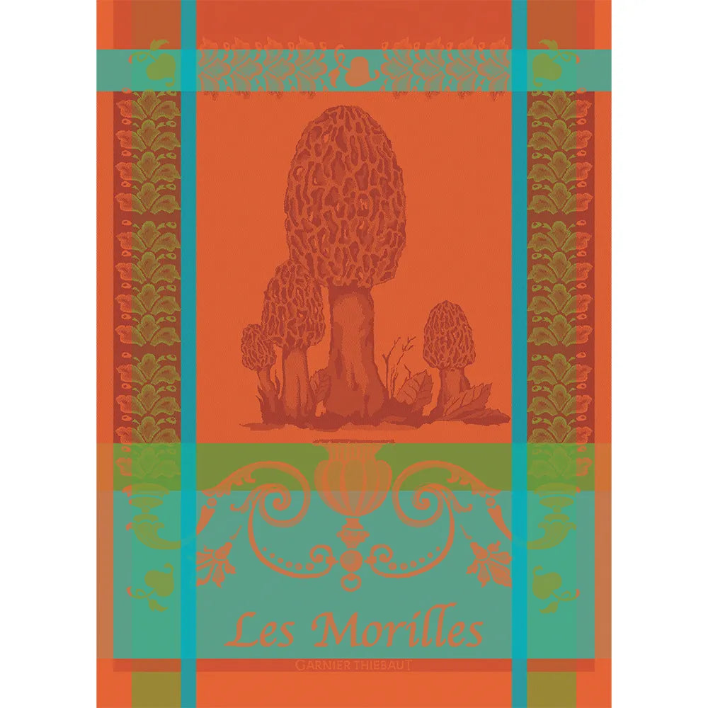 Les Morilles Vermillon Dishtowel