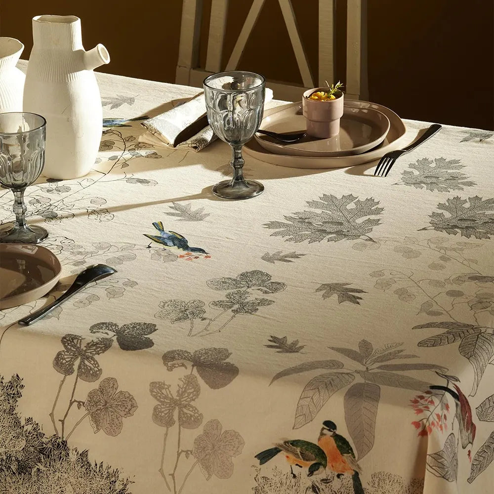 Monochrome Fusain Tablecloth