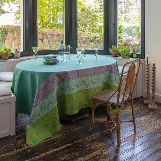 Cottage French cotton tablecloth handmade in France