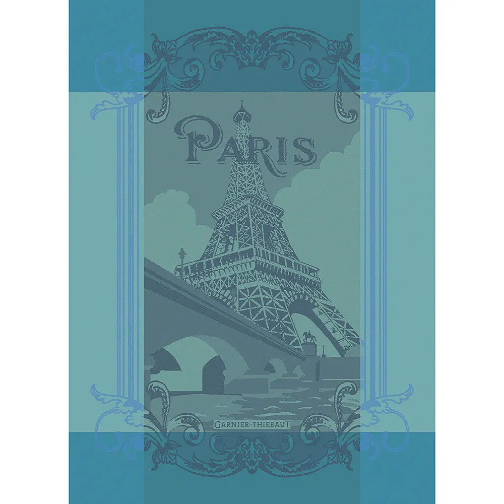 Paris Seine Turquoise Dishtowel