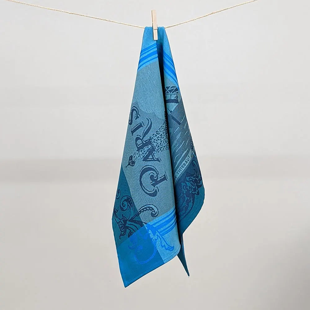 Paris Seine Turquoise Dishtowel