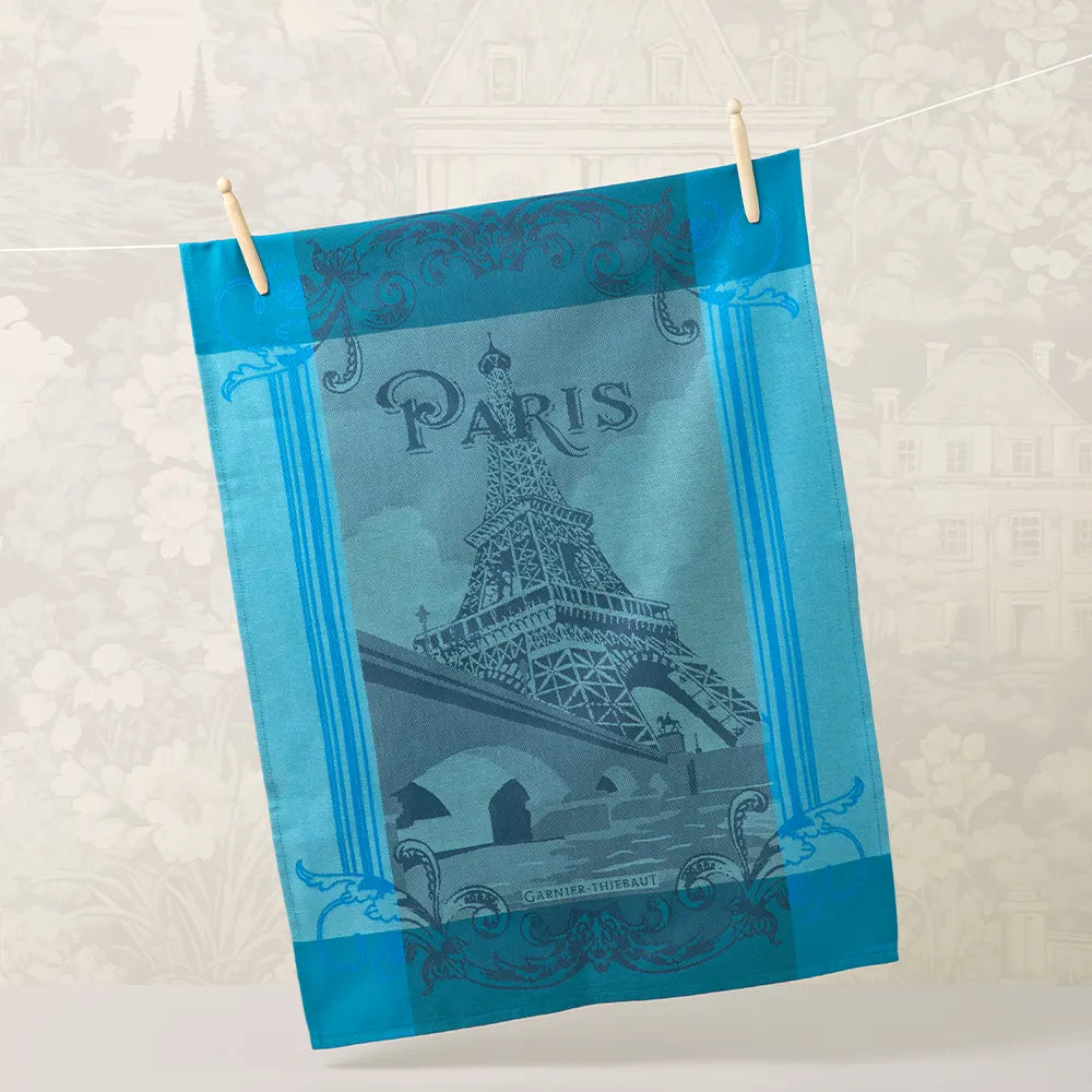 Paris Seine Turquoise Dishtowel