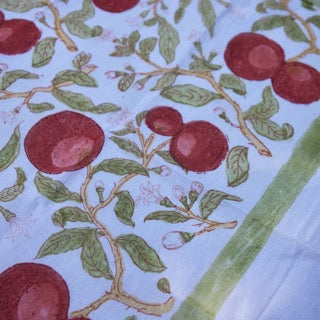 Orange Tree Red/Green Organza