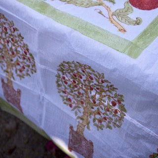 Orange Tree Red/Green Organza