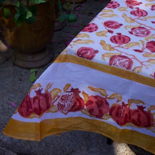 Pomegranate Yellow and Red Organza