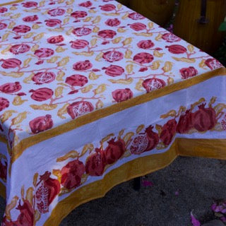 Pomegranate Yellow and Red Organza