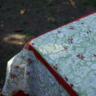 Baies de Houx Red & Green Organza