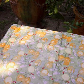 Citron Yellow and Green Organza