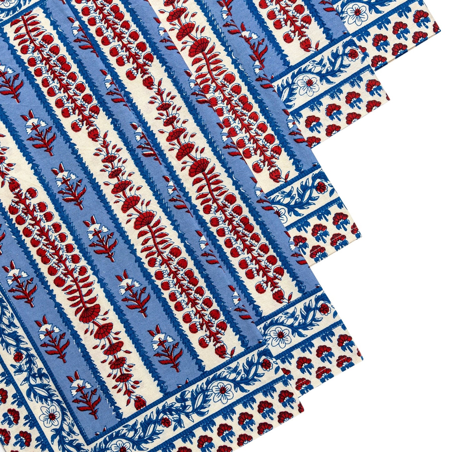 Avignon Napkins Red & Blue (6 ct)