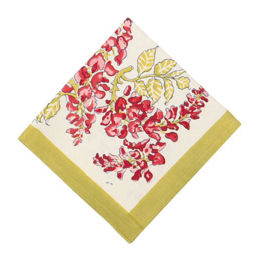 Wisteria Green & Pink Napkin (6 ct)