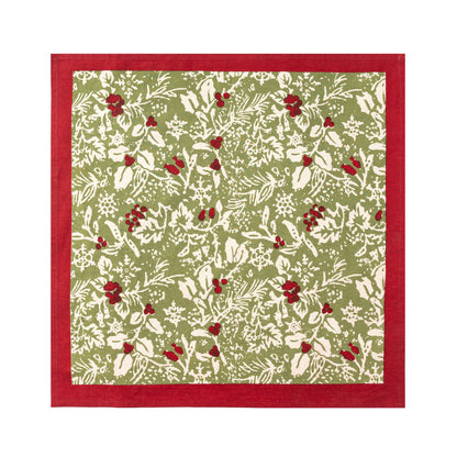 Baies de Houx Red & Green Napkin (6 ct)