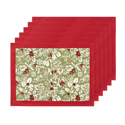 Baies de Houx Red & Green Placemat (6 ct)