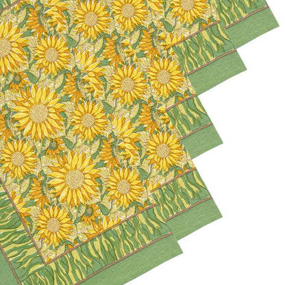 Sunflower Yellow & Green Napkin (6 ct)