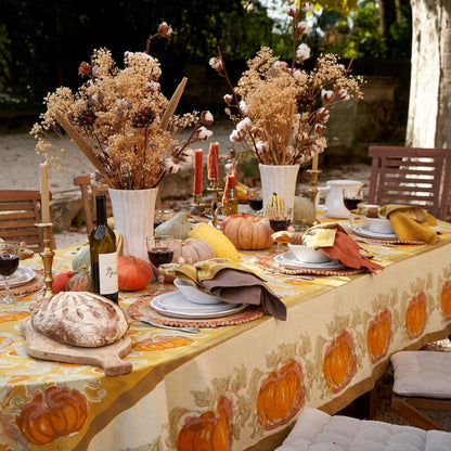 Pumpkin Orange & Mustard Napkin (6 ct)