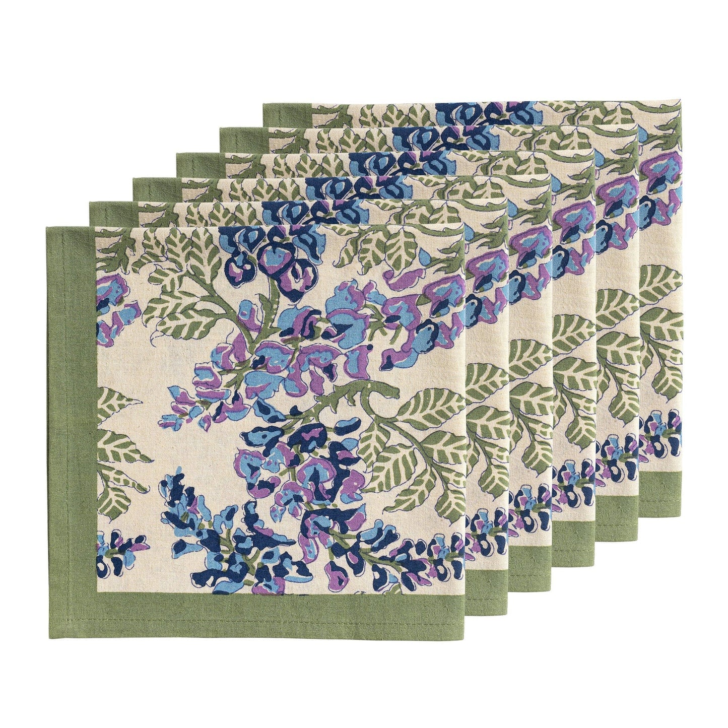 Wisteria Green & Blue Napkin (6 ct)