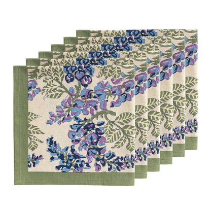 Wisteria Green & Blue Napkin (6 ct)