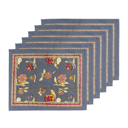 Pansy Red & Grey Placemats