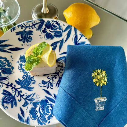 Lemon Topiary Linen Napkin (Set of 4)