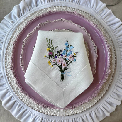 Wildflower Bouquet Linen Napkin (4ct)